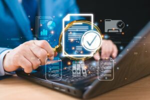 Technician working in a semiconductor facility in the Dominican Republic