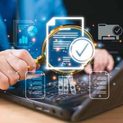 Technician working in a semiconductor facility in the Dominican Republic